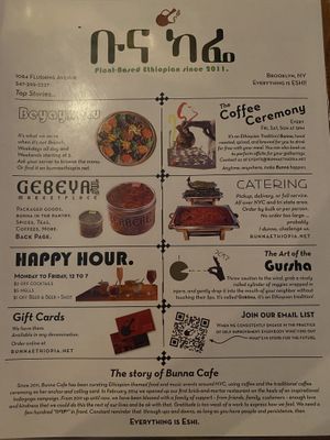 Brunch Menu May 2023  at Bunna Cafe in Brooklyn
