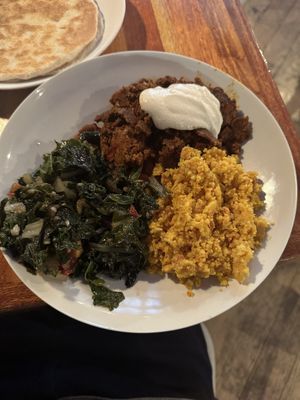 Hebesha Breakfast  at Bunna Cafe in Brooklyn