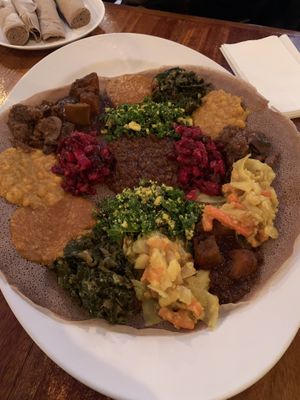 Feast for two  at Bunna Cafe in Brooklyn