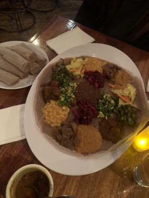 Feast for two   at Bunna Cafe in Brooklyn