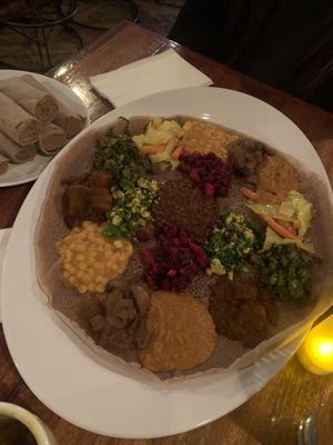 Feast for two   at Bunna Cafe in Brooklyn