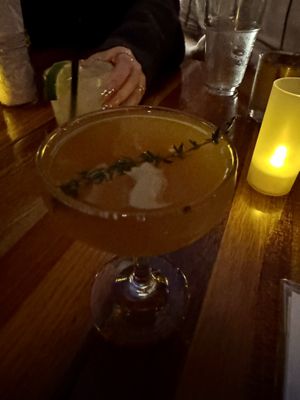 Tosign toddy (thyme margarita)  at Bunna Cafe in Brooklyn