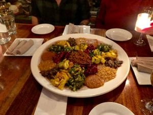 Feast for 3 at Bunna Cafe in Brooklyn