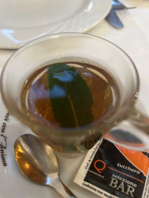 Mint tea  at Ristorante Accademia Libanese in Milan