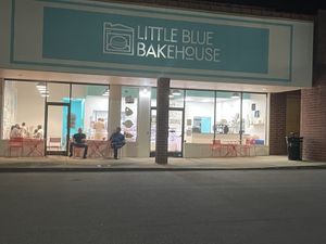 Ice cream located inside the Bakehouse   at Little Blue Bakehouse in Raleigh