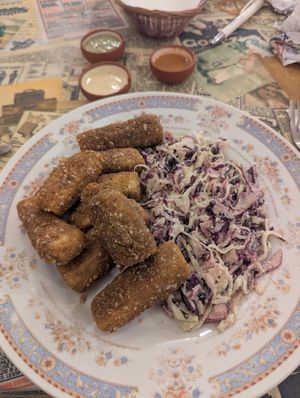 Tofu fingers at Altramuz in La Paz