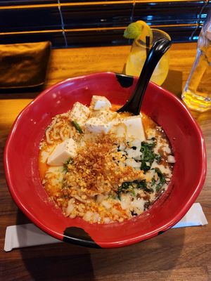 Creamy spicy vegan ramen at JINYA Ramen Bar in Lehi