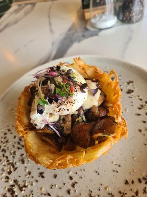 Mushroom medley at Greens & Grains Cafe in Beaconsfield