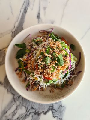Thai noodle salad at Greens & Grains Cafe in Beaconsfield