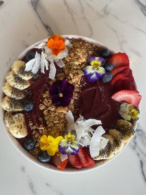 Acai bowl at Greens & Grains Cafe in Beaconsfield