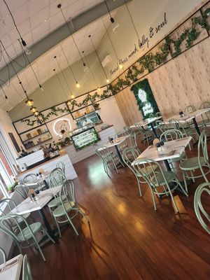 Calming ambience at Greens & Grains Cafe in Beaconsfield