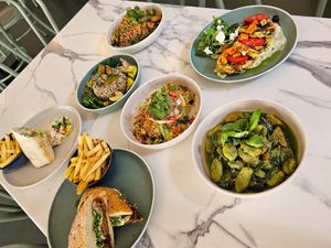 Lunch selection at Greens & Grains Cafe in Beaconsfield