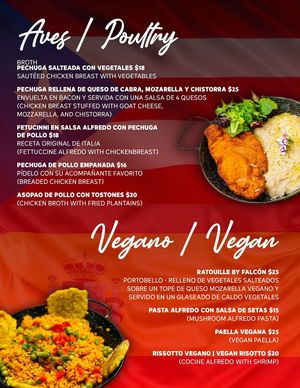 Menú de todos los platos veganos  at A La Paella in Levittown