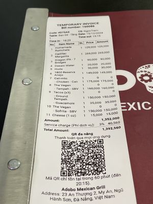   at Adobo Mexican Grill in Da Nang