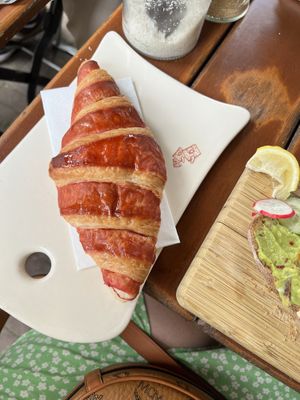 Hibiscus Croissant 🥐   at Le Pain Quotidien - Spuistraat in Amsterdam