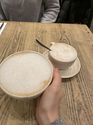 Large and regular cappuccino   at Le Pain Quotidien - Spuistraat in Amsterdam