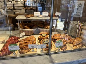 Bakery selection inc two vegan options    at Le Pain Quotidien - Spuistraat in Amsterdam