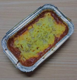 Vegan cheese lasagna at Pizza Anytime Legacy in Kuala Lumpur