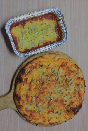 Vegan mashroom pizza at Pizza Anytime Legacy in Kuala Lumpur