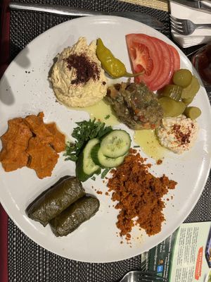 Mezzo Plate :), comes with bread   at Vegano Mezo in Berlin