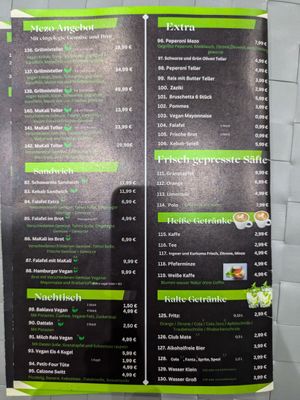 New menu at Vegano Mezo in Berlin