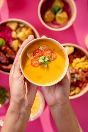 Choose from our selection of soups  at GOVINDA in San Gwann