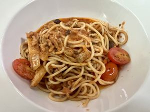 Tomato pasta   at Madame Cat Veggie Cafe in Hat Yai
