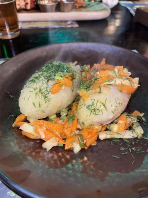 Vegan cepelinai  at Bernelių užeiga in Vilnius