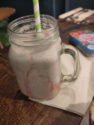 Milkshake with oat milk at Okapi Kitchen in Leicester