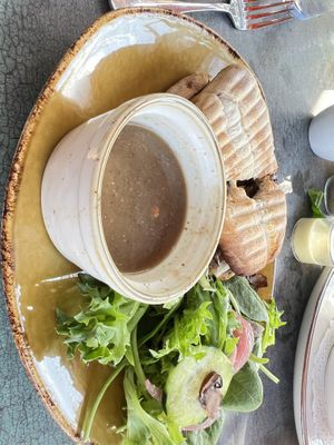 I had the Mushroom Dip sandwich.  The dip was drink worthy!  So craveable! at Organic Farmers Table in Sarasota