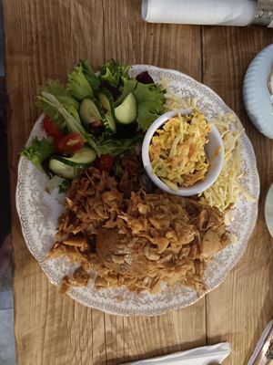 Jackfruit jacket at The Vegan Coffi House in Aberdare
