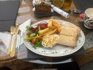 Pulled p*rk panini  at The Vegan Coffi House in Aberdare