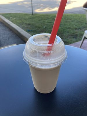 Vegan vanilla malted milkshake (ask for almond milk and no whipped cream)  at Sweet Aloha Ice Cream in Davie