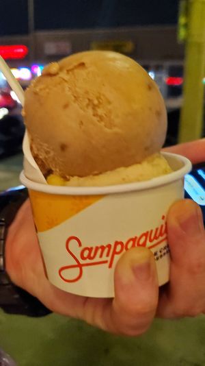 Mango bottom coffee top at Sampaguita Ice Cream in Orlando