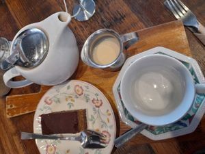 Vegan tea and cake at The Annex Cafe in Glenelg