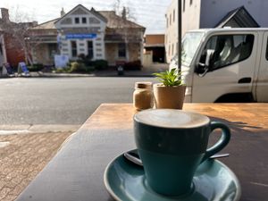 Oat flat  at The Annex Cafe in Glenelg