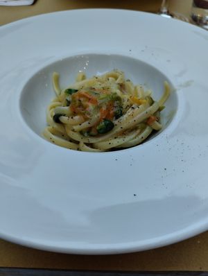 Half portion pasta at Via Con Me in Bologna