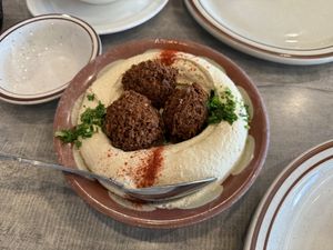 Hummus and Falafel   at Carnival Restaurant in Sherman Oaks