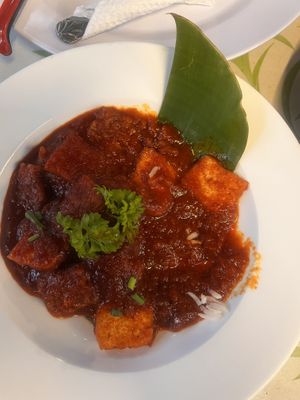 Tofu and tomatoes ca chua  at Tony's Corner in Langkawi