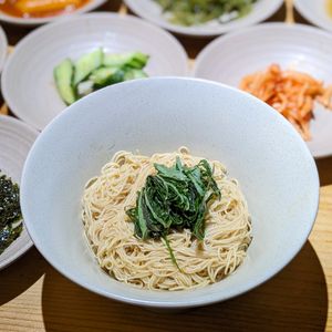 Vegan Perilla Oil Noodles at Sulgodang in Busan