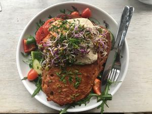vegan french toast at Massolit Bakery & Cafe in Krakow