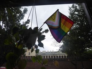Shop window at Massolit Bakery & Cafe in Krakow