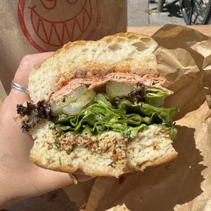 Mortadella Sandwich  at Bad Attitude Bread in Toronto