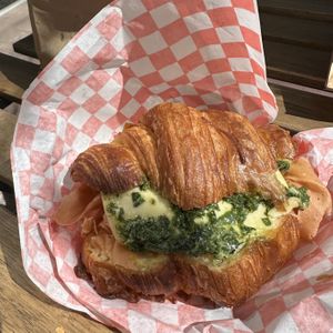 Cheddar Croissant Sandwich  at Bad Attitude Bread in Toronto