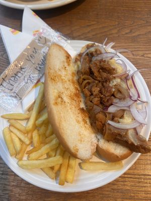 Completely Vegan philly cheese sandwich   at BURGERS TOKYO in Tokyo