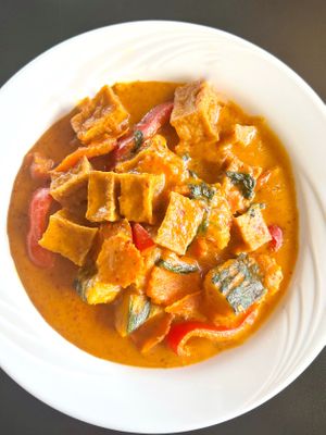 Vegan pumpkin curry with tofu   at Chabaar in Midvale