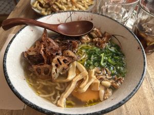 Ramen soup  at Neko Ramen Green in Paris