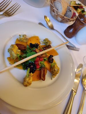 Veganes kürbis caspacio mit Tofu und Datteln  at Heck-Art in Chemnitz