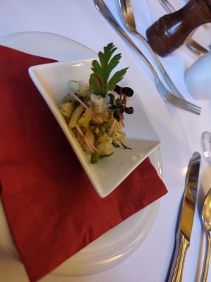 Fenchelsalat mit veganen Creme fraich at Heck-Art in Chemnitz