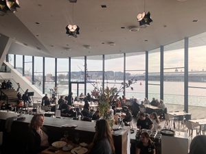 Prachtig uitzicht op het IJ  at Eye Bar Restaurant in Amsterdam